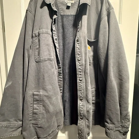 Carhartt Men's Charcoal Shirt Jacket - Picture 1 of 5